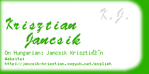 krisztian jancsik business card